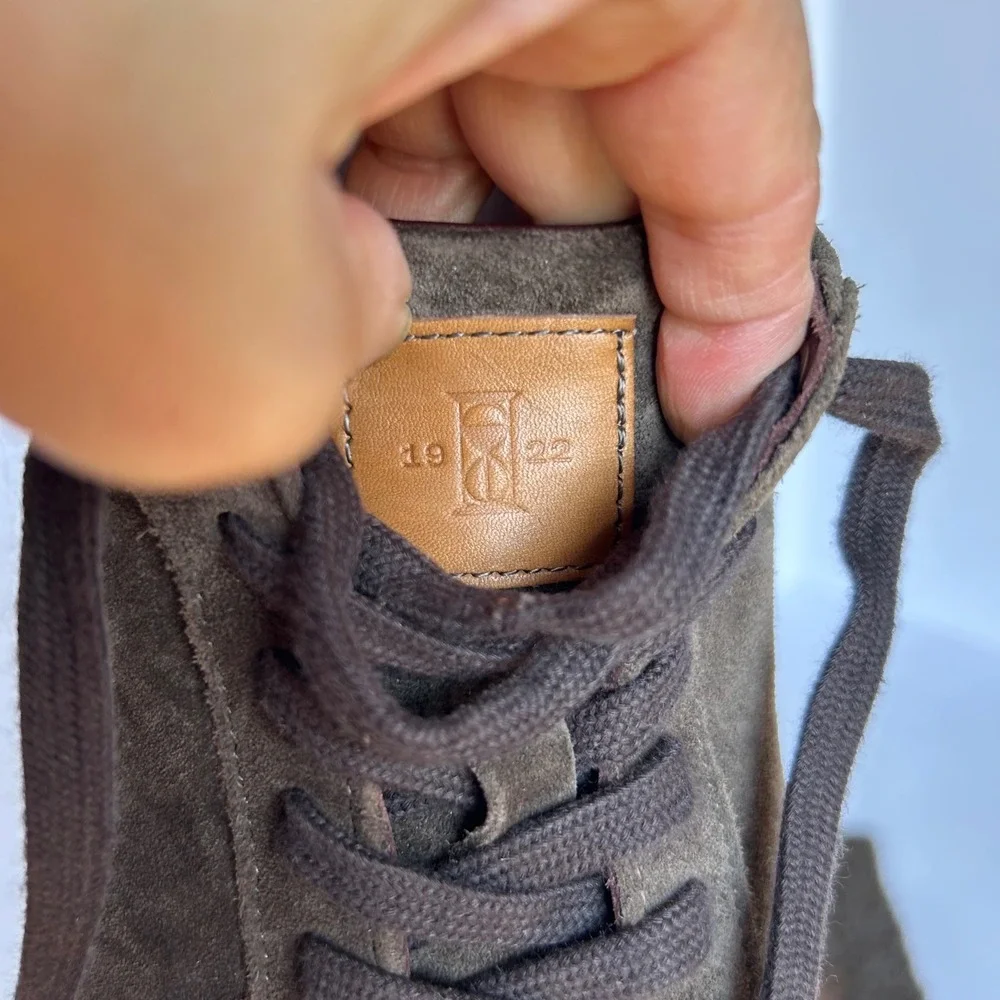 Alfredo Edmonds Brown Suede Leather Casual‎ Fashion Sneakers Shoes
